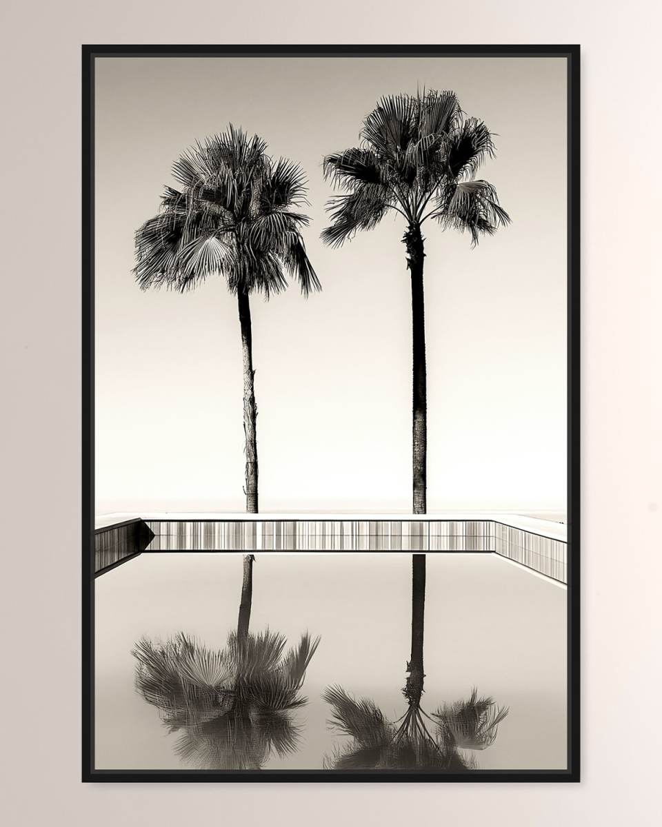 "Two Palms" Framed Art Print on Acrylic